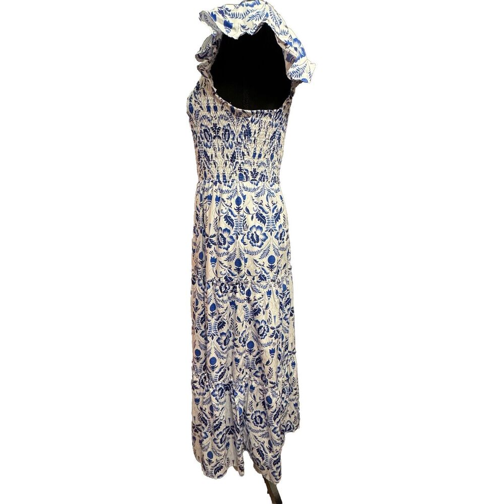 Sugarlips Dress Medium Cottagecore Smocked Tiered Maxi Coastal Vacation Cruise - Picture 6 of 10